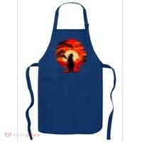 Japanese Samurai Fighter Martial Arts Retro Sunset Apron thumb 0