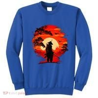 Japanese Samurai Fighter Martial Arts Retro Sunset Sweatshirt thumb 0