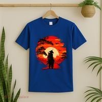 Japanese Samurai Fighter Martial Arts Retro Sunset T-Shirt thumb 2