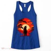 Japanese Samurai Fighter Martial Arts Retro Sunset Women's Tank Top thumb 0