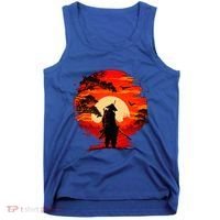Japanese Samurai Fighter Martial Arts Retro Sunset Tank Top thumb 0