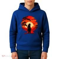 Japanese Samurai Fighter Martial Arts Retro Sunset Kids Hoodie thumb 4