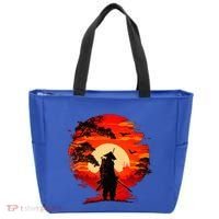 Japanese Samurai Fighter Martial Arts Retro Sunset Tote Bag thumb 0