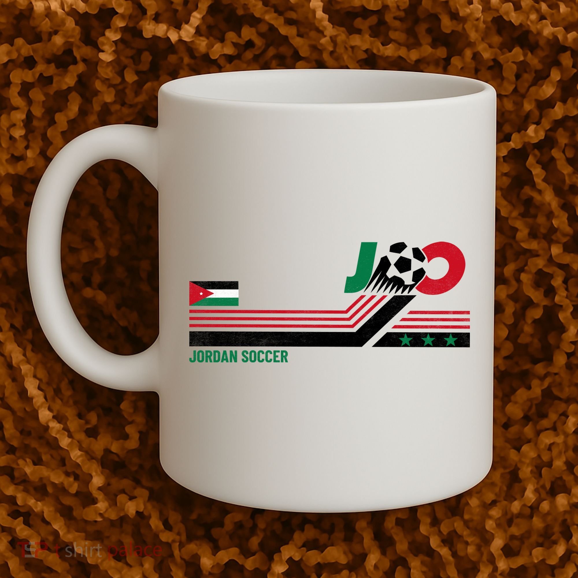 Jordan Soccer Flag And Stripes Coffee Mug