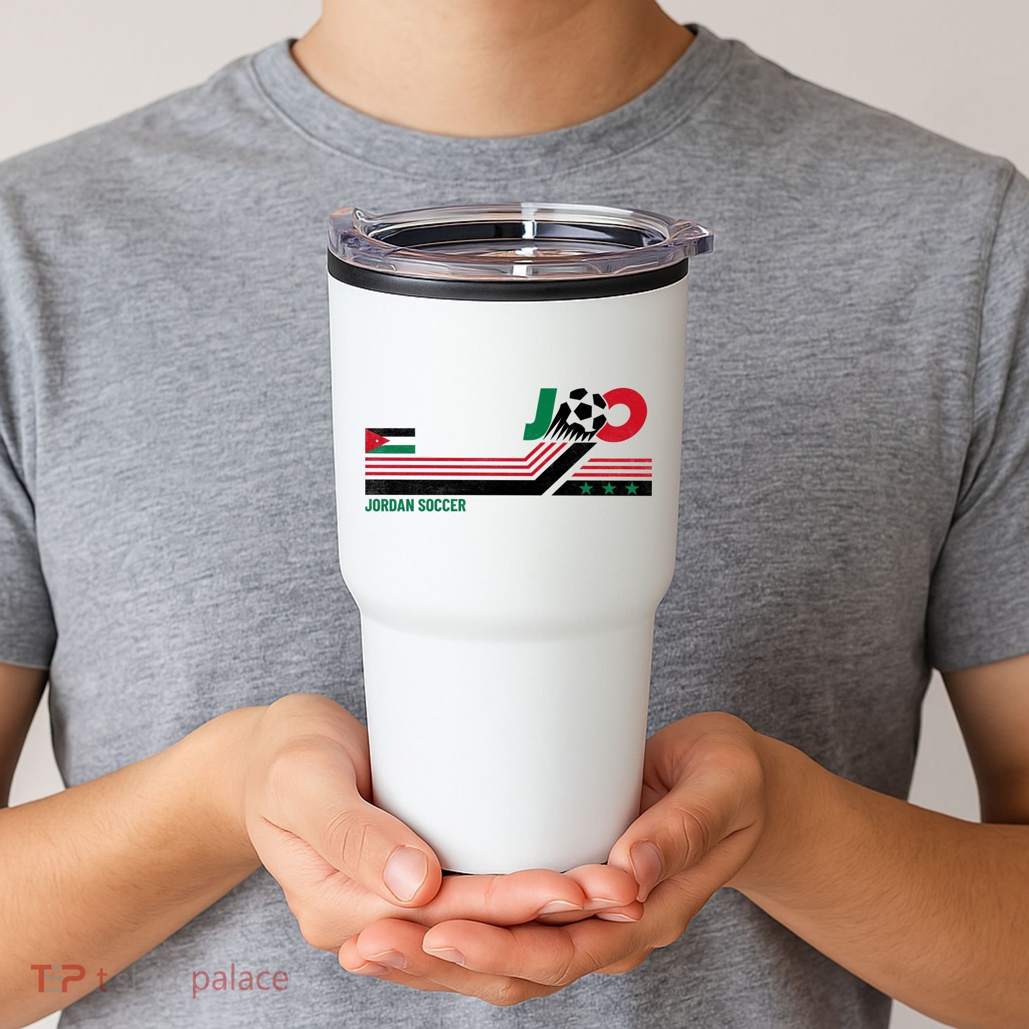 Jordan Soccer Flag And Stripes Tumbler