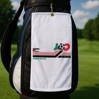 Jordan Soccer Flag And Stripes Golf Towel thumb 2
