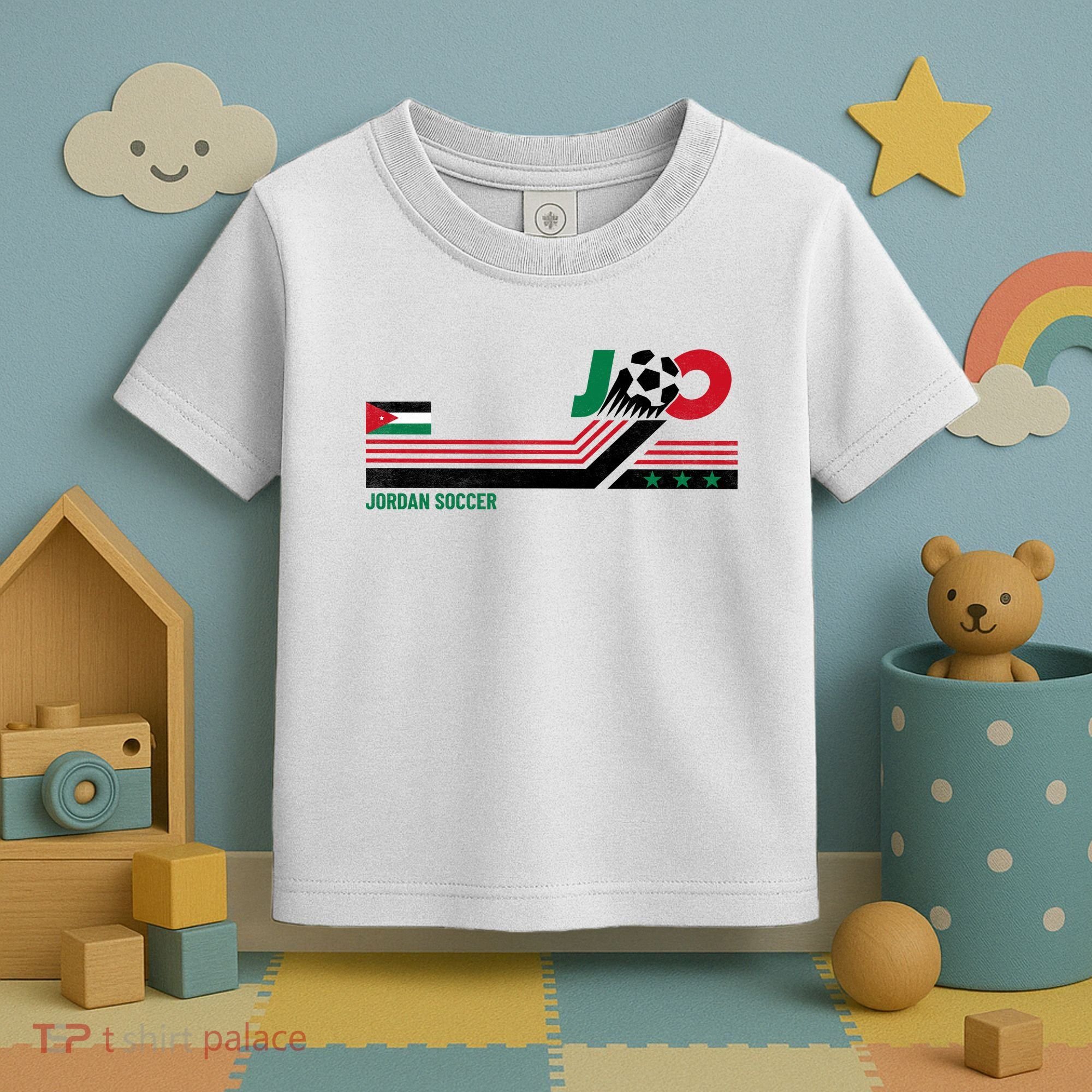 Jordan Soccer Flag And Stripes Toddler T-Shirt