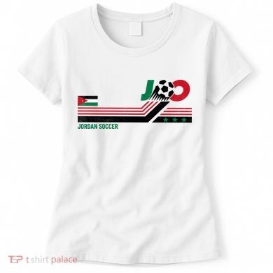 Jordan Soccer Flag And Stripes Women's T-Shirt