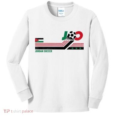 Jordan Soccer Flag And Stripes Kids Long Sleeve Shirt