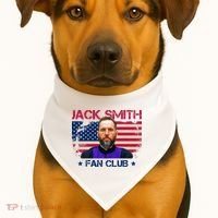 Jack Smith Fan Club Funny Political Humor USA-Made Doggie Bandana thumb 1