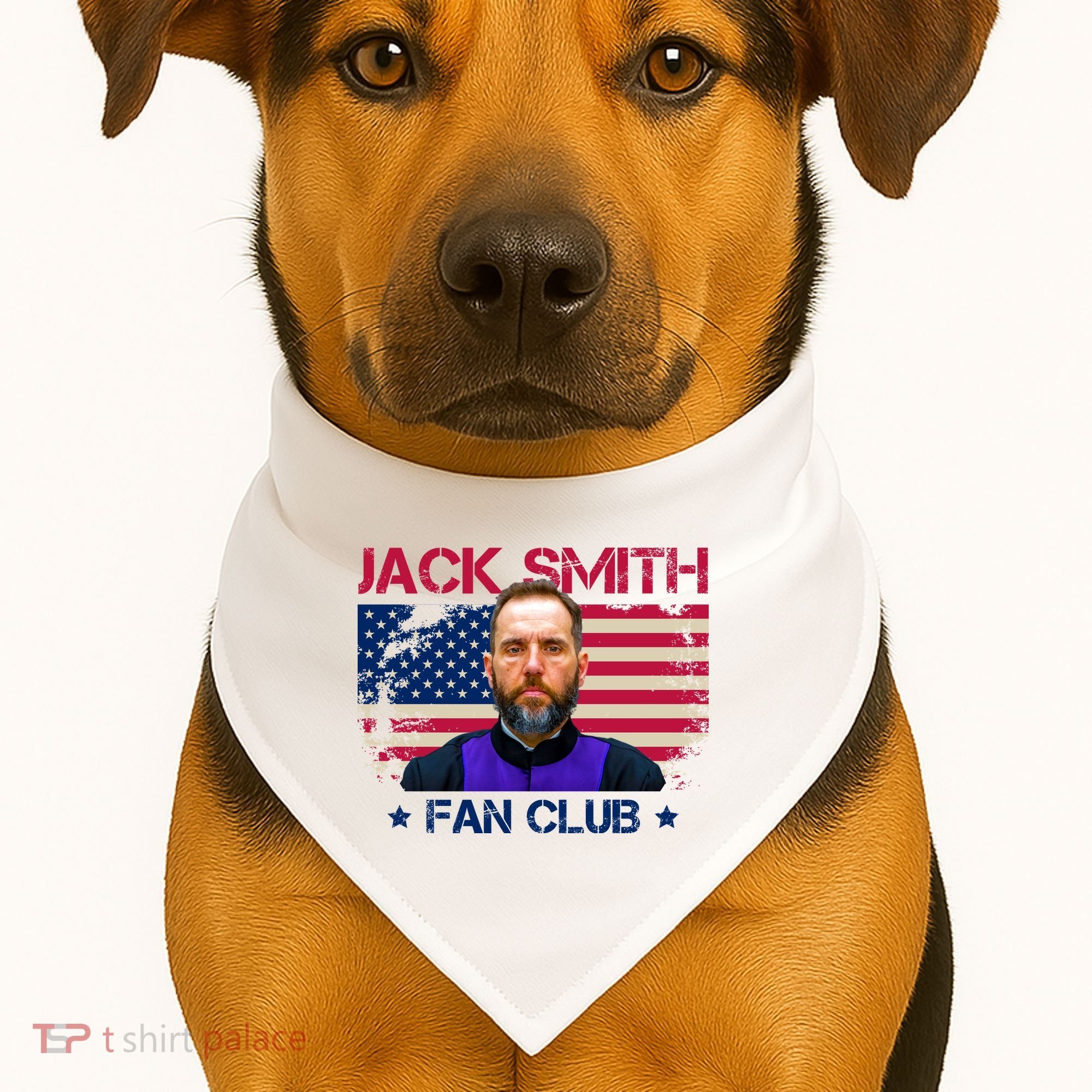 Jack Smith Fan Club Funny Political Humor USA-Made Doggie Bandana
