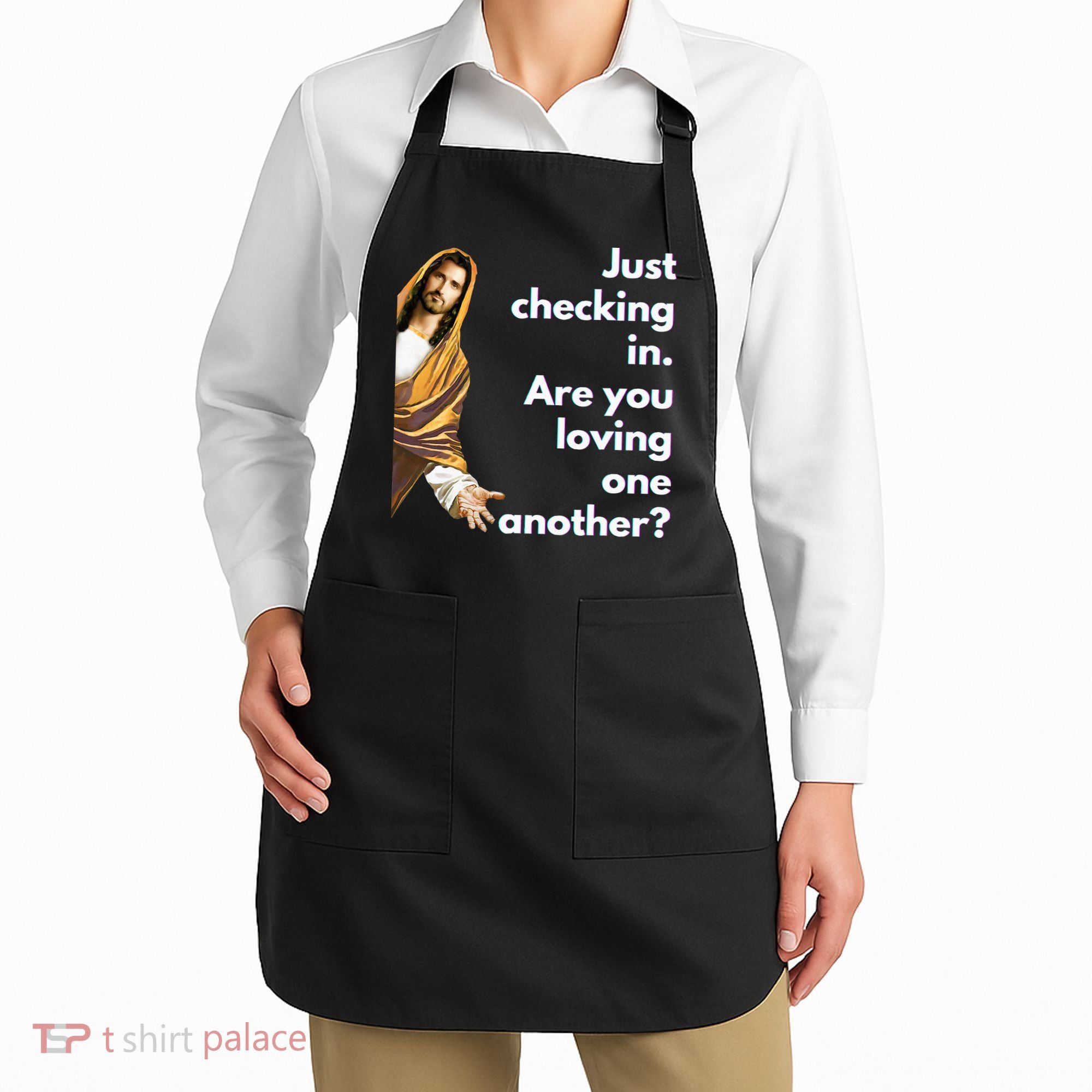 Jesus Saying Funny Christian Meme Joke Apron