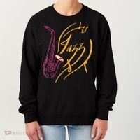Jazz Saxophone For Jazz Music Lover Sax Musician Great Gift Women's Sweatshirt thumb 0