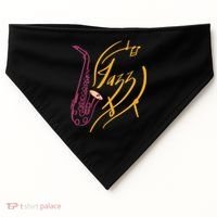 Jazz Saxophone For Jazz Music Lover Sax Musician Great Gift USA-Made Doggie Bandana thumb 0