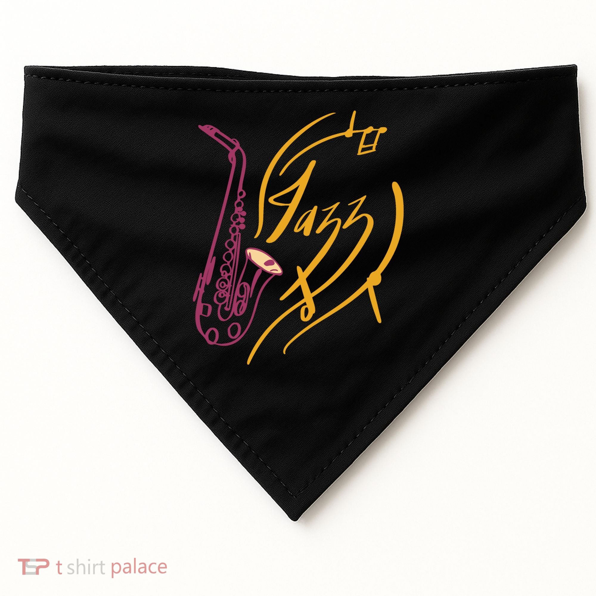 Jazz Saxophone For Jazz Music Lover Sax Musician Great Gift USA-Made Doggie Bandana