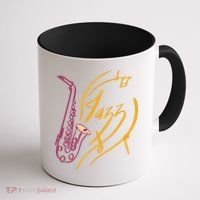 Jazz Saxophone For Jazz Music Lover Sax Musician Great Gift Coffee Mug thumb 1