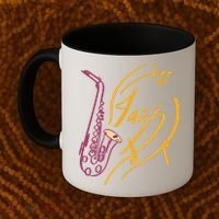 Jazz Saxophone For Jazz Music Lover Sax Musician Great Gift Coffee Mug thumb 2