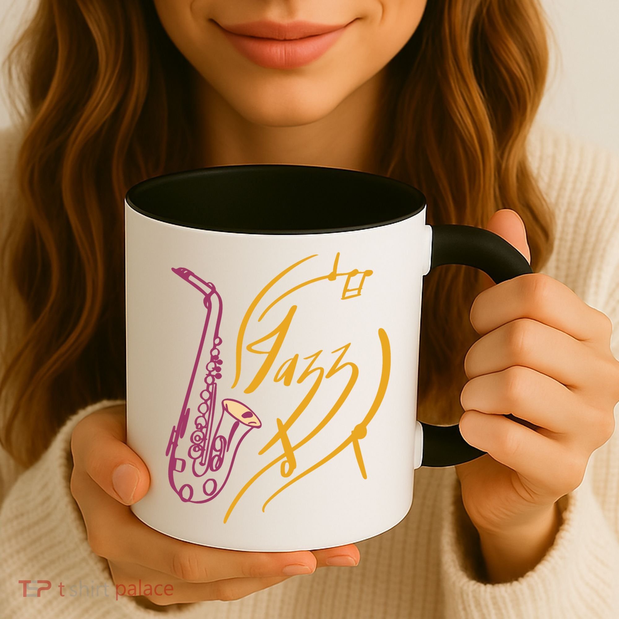 Jazz Saxophone For Jazz Music Lover Sax Musician Great Gift Coffee Mug