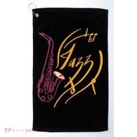 Jazz Saxophone For Jazz Music Lover Sax Musician Great Gift Golf Towel thumb 0