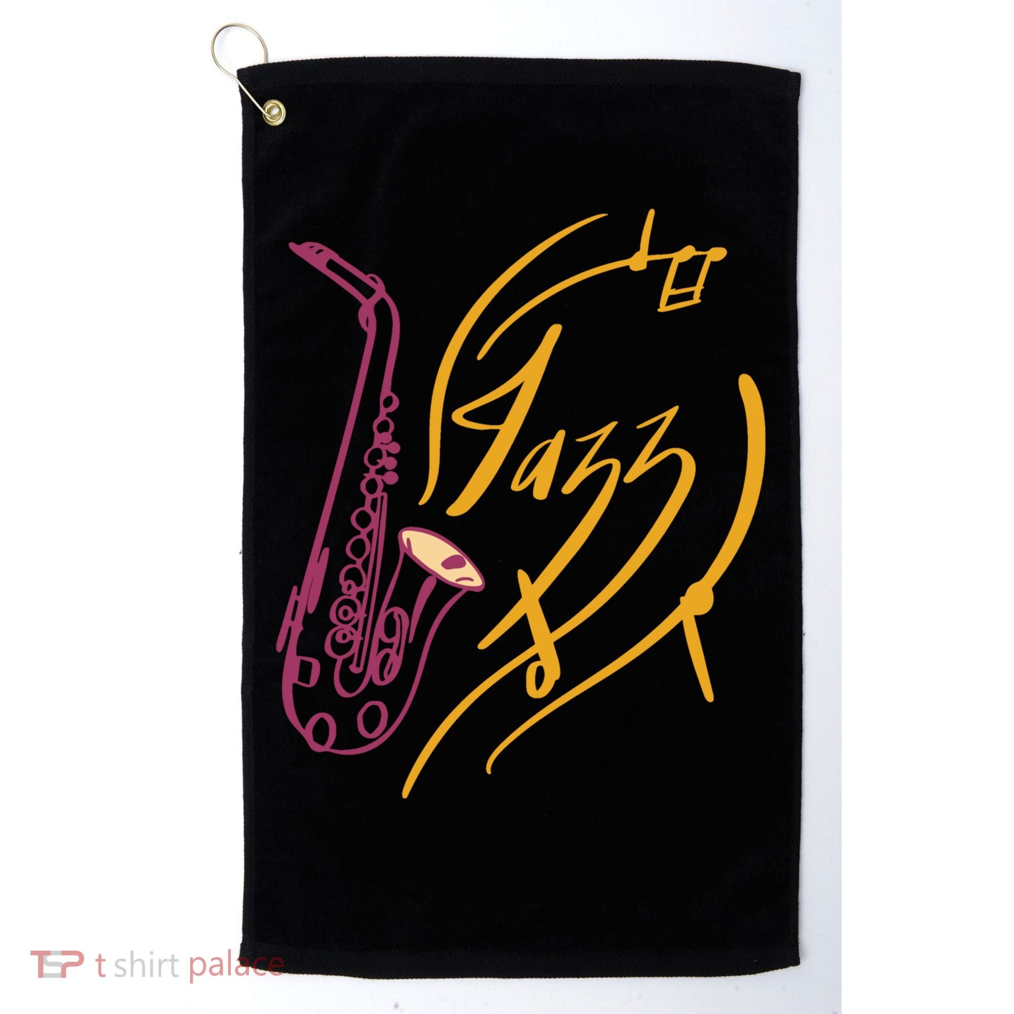 Jazz Saxophone For Jazz Music Lover Sax Musician Great Gift Golf Towel