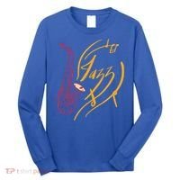 Jazz Saxophone For Jazz Music Lover Sax Musician Great Gift Long Sleeve Shirt thumb 0