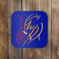 Jazz Saxophone For Jazz Music Lover Sax Musician Great Gift Coaster thumb 0