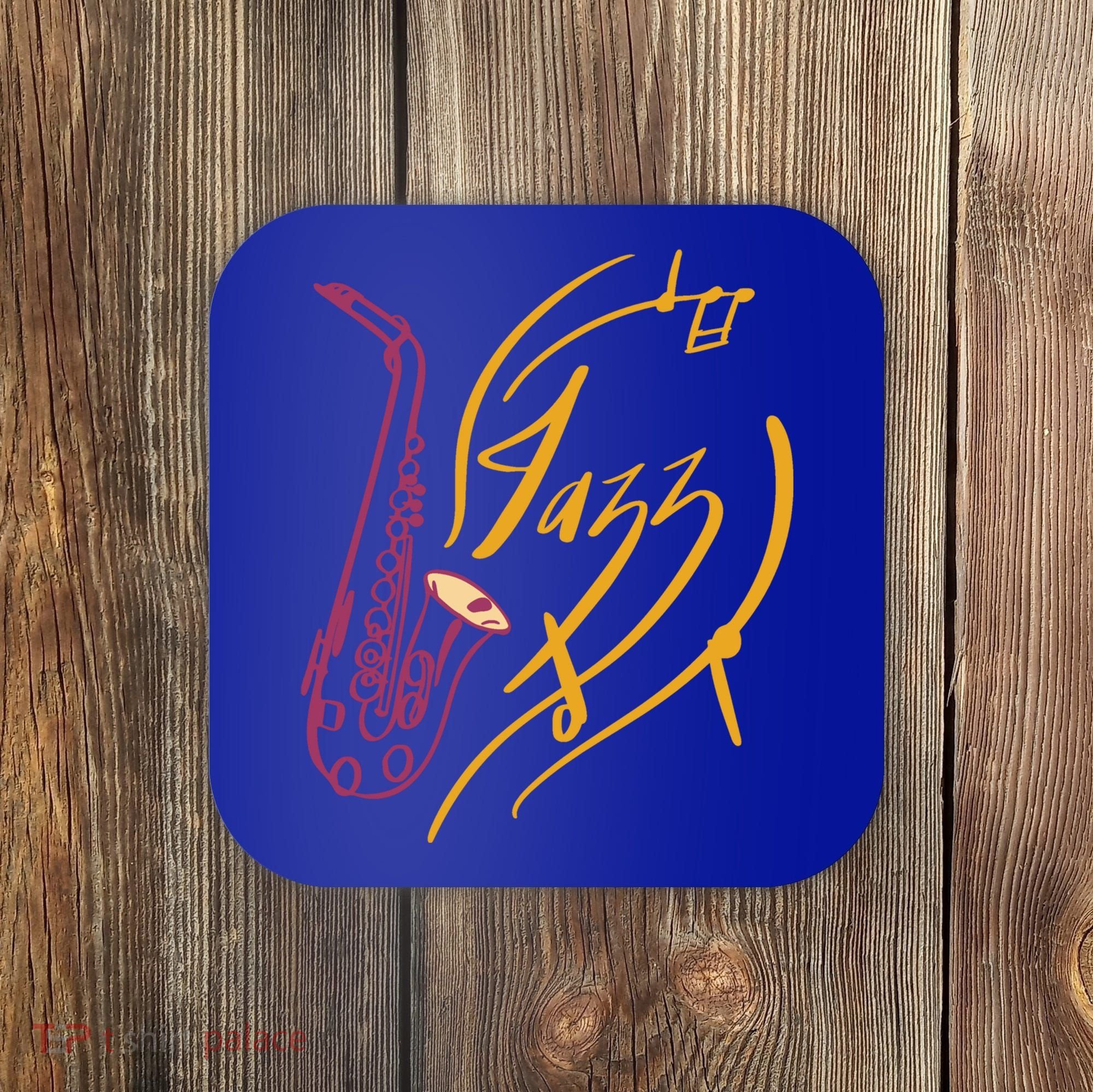 Jazz Saxophone For Jazz Music Lover Sax Musician Great Gift Coaster