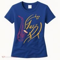 Jazz Saxophone For Jazz Music Lover Sax Musician Great Gift Women's T-Shirt thumb 0