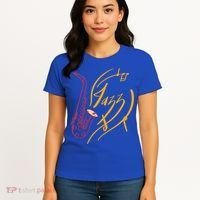 Jazz Saxophone For Jazz Music Lover Sax Musician Great Gift Women's T-Shirt thumb 4
