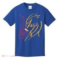 Jazz Saxophone For Jazz Music Lover Sax Musician Great Gift Kids T-Shirt thumb 0
