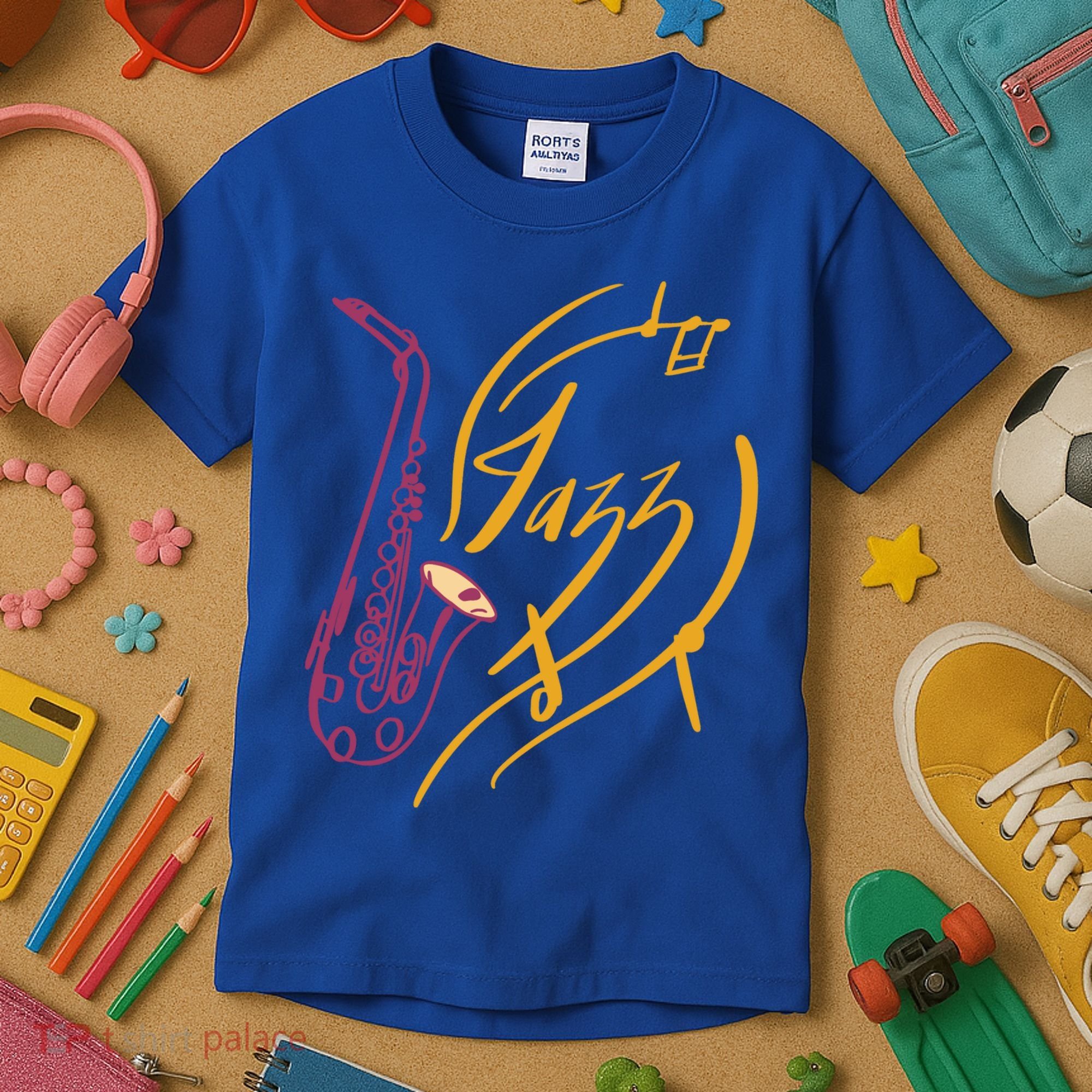 Jazz Saxophone For Jazz Music Lover Sax Musician Great Gift Kids T-Shirt