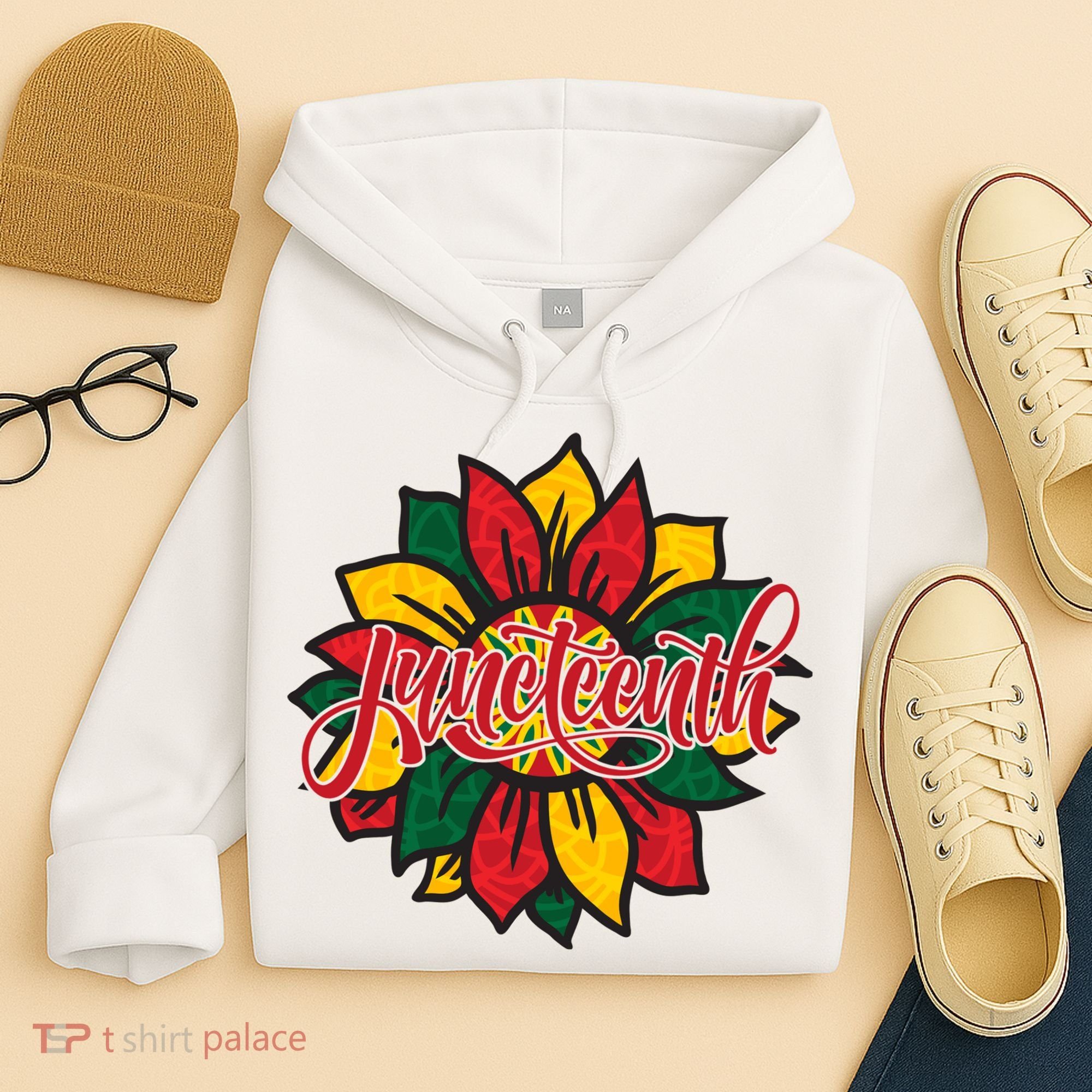 Juneteenth Sunflower Festive Hoodie