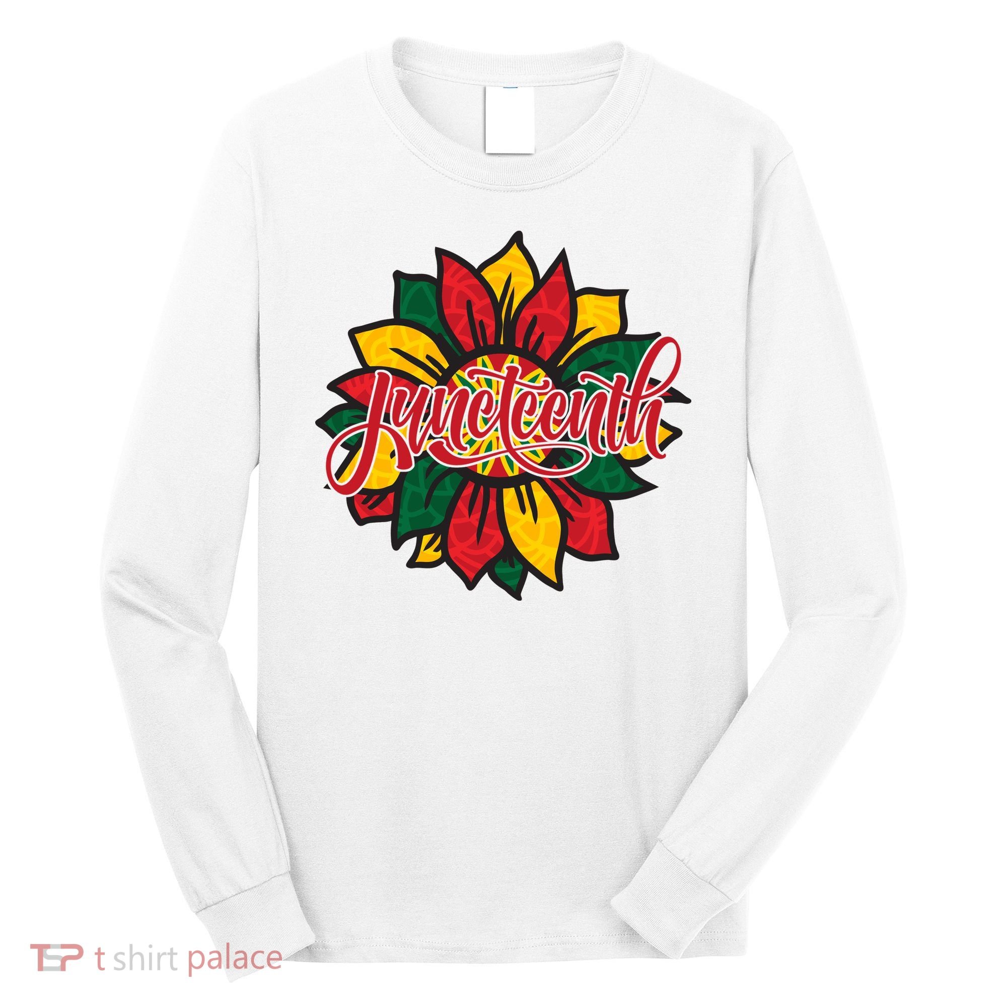 Juneteenth Sunflower Festive Long Sleeve Shirt