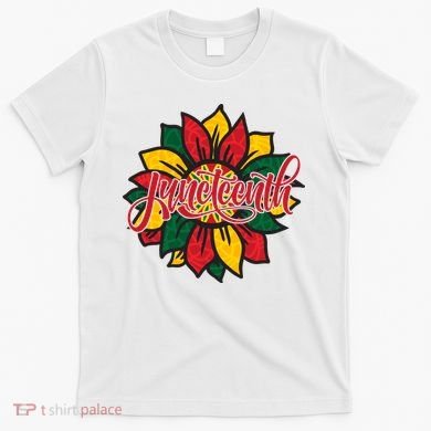 Juneteenth Sunflower Festive T-Shirt