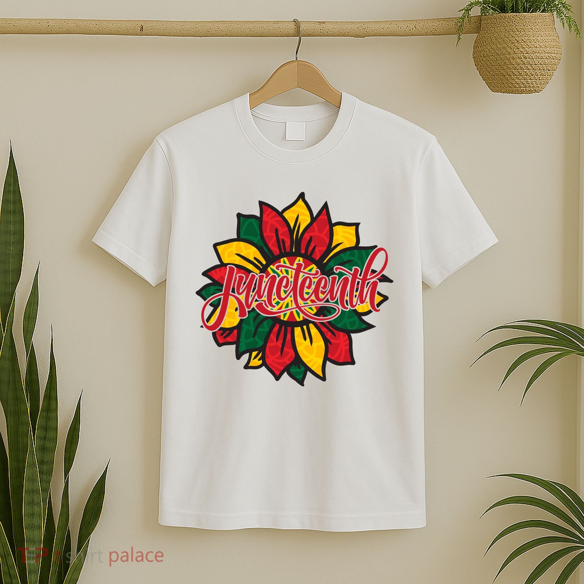 Juneteenth Sunflower Festive T-Shirt