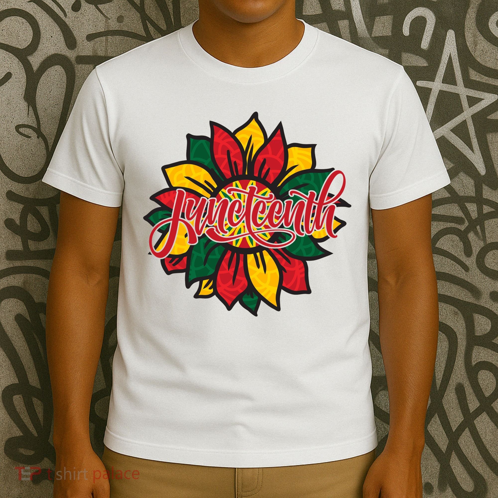 Juneteenth Sunflower Festive T-Shirt