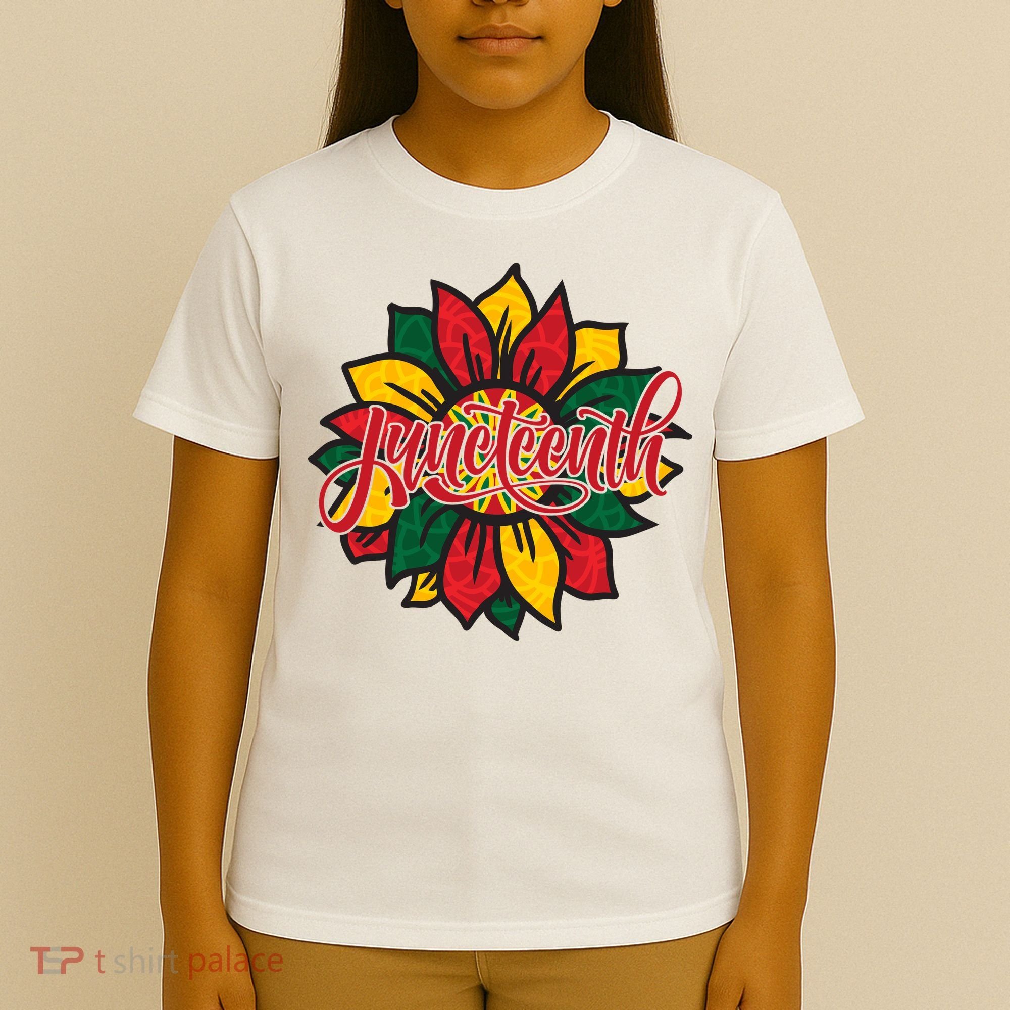 Juneteenth Sunflower Festive T-Shirt
