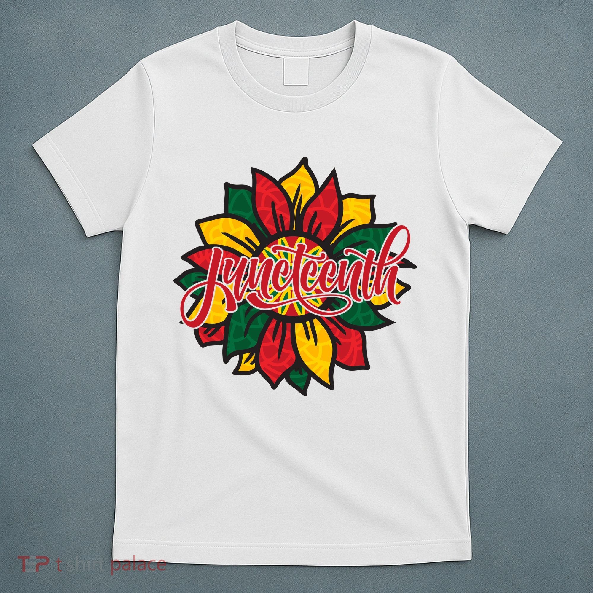 Juneteenth Sunflower Festive T-Shirt