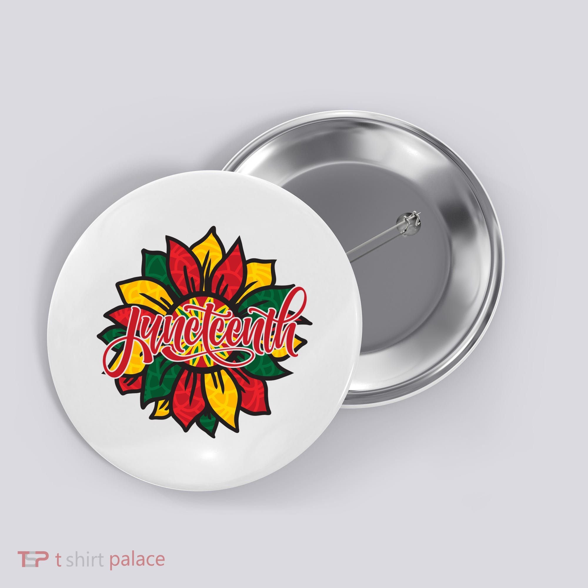 Juneteenth Sunflower Festive Button
