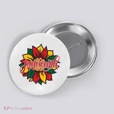 Juneteenth Sunflower Festive Button