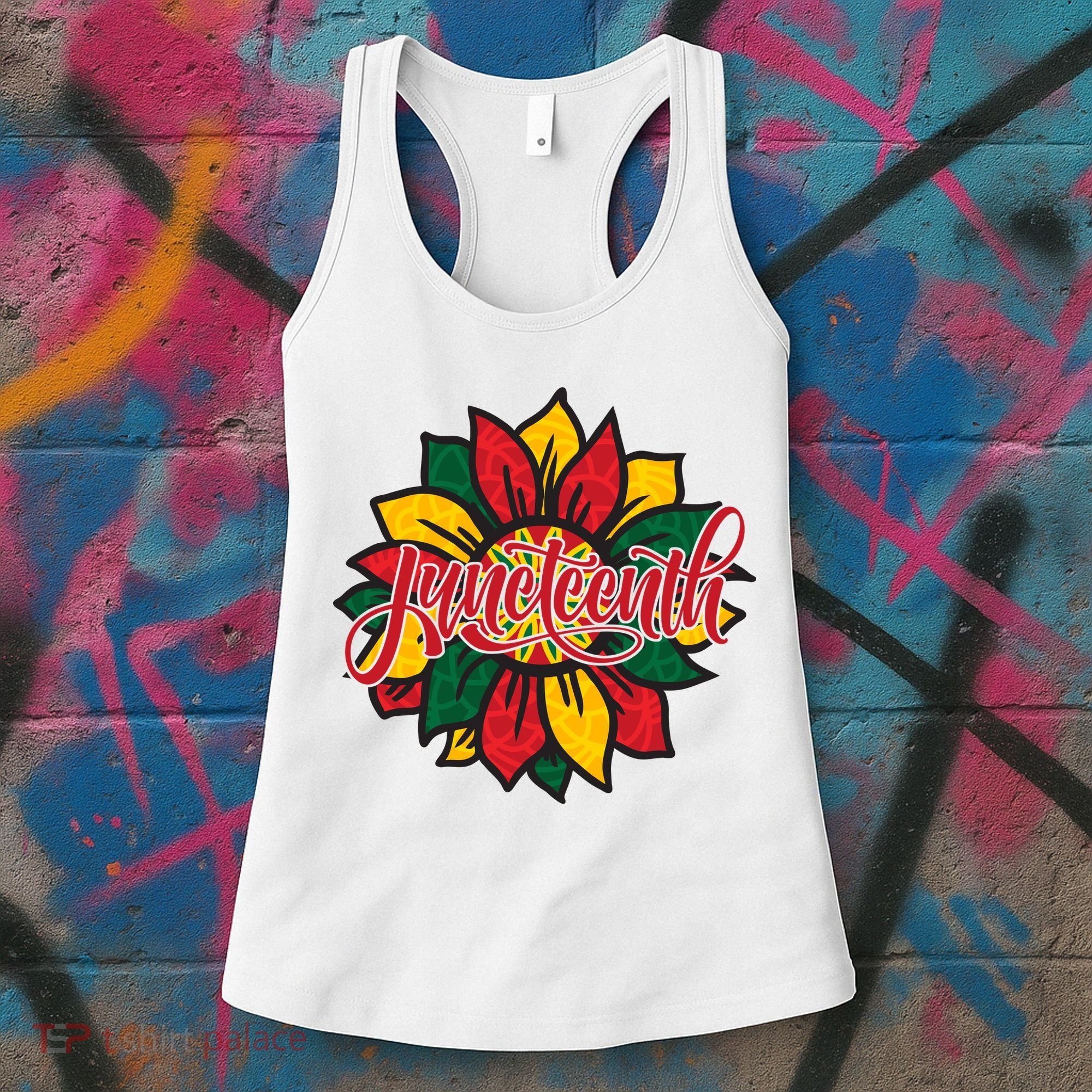 Juneteenth Sunflower Festive Women's Tank Top