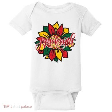 Juneteenth Sunflower Festive Baby Bodysuit