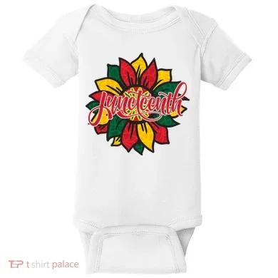 Juneteenth Sunflower Festive Baby Bodysuit