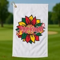 Juneteenth Sunflower Festive Golf Towel thumb 1