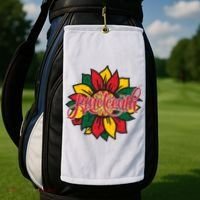 Juneteenth Sunflower Festive Golf Towel thumb 2