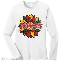 Juneteenth Sunflower Festive Women's Long Sleeve Shirt thumb 0