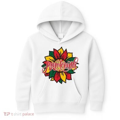 Juneteenth Sunflower Festive Kids Hoodie