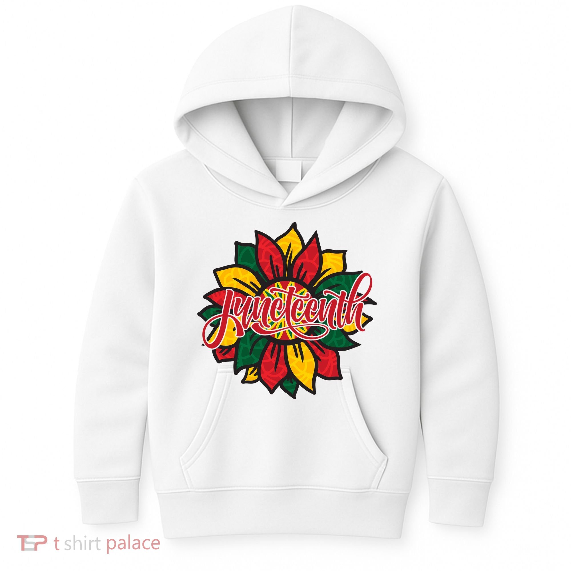 Juneteenth Sunflower Festive Kids Hoodie