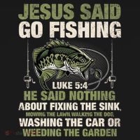 Jesus Said Go Fishing Fish Story Bible Angling Bass Fishing Women's Tank Top thumb 5