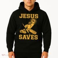 Jesus Saves Hockey Hoodie thumb 2